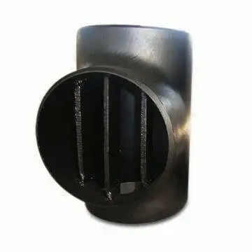 Hoogwaardige nikkellegering Barred Equal Tee ASME B16.9 4 inch SCH20 Zwart schilderen