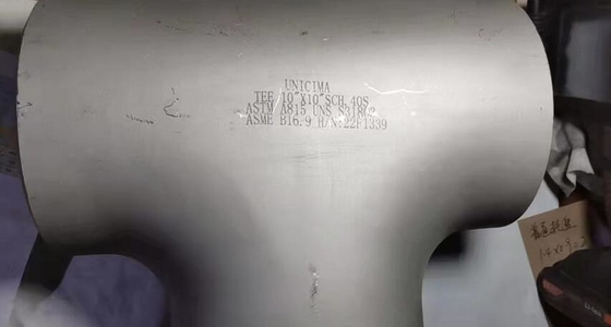 Recht T-stuk 10“ * 10“ sch-JAREN '40 ASTM A403-WP316/316L ASME B16.9 naadloos van het Uiteindelassen