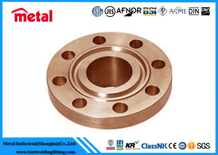Weld Neck Flange Copper Nickel Pipe Fittings ASTM B111 For Marine / Industry