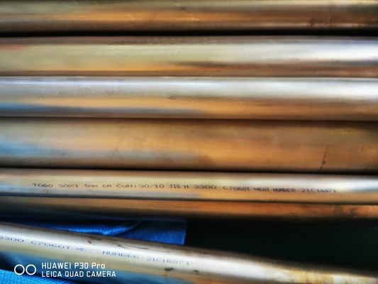 CuNipijp Naadloze UNS C70600 OD 1/2 „WT=2 mm BS 2871 DEEL - LIJST 2 - 3 EEMUA 144 SEC.1