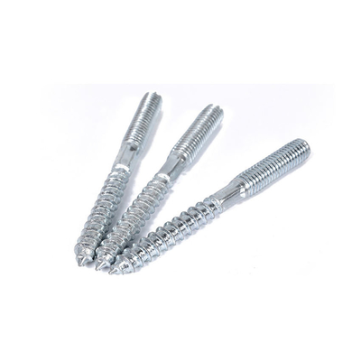 De houten Draadhanger leidde Self-Tapping Machinebouten Zonne het Opzetten Noot Ingepaste Dubbele Hoofdschroefbout Met twee uiteinden