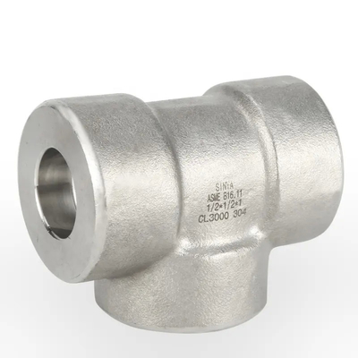 ASME B16.11 NPS3 #3000 npt-F paste Gelijk T-stuk sa-182 WP304L in F304L/sa-403