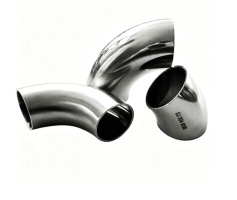 Gepolijste 304 roestvrij staal elleboog, 90 graden achterste gesweis geschikt voor sanitaire installaties